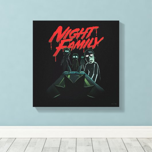 RICK AND MORTY™ | Nachtgezin Canvas Afdruk (Insitu (Houten vloer))