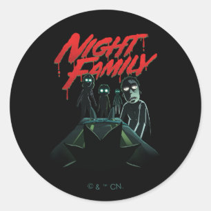 RICK AND MORTY™ Night Family Ronde Sticker