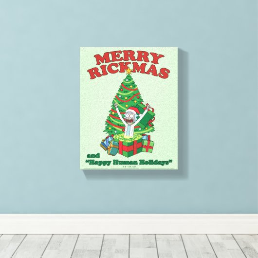 Rick and Morty | Portal Rick Merry Rickmas Canvas Afdruk (Insitu (Houten vloer))