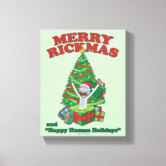 Rick and Morty | Portal Rick Merry Rickmas Canvas Afdruk (Voorkant)