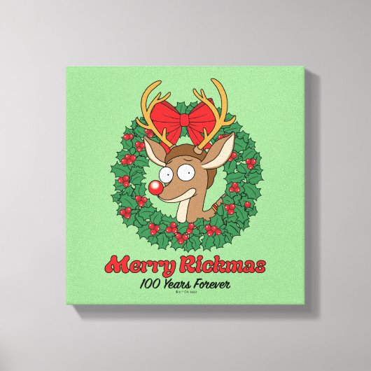 Rick and Morty | Reindeer Morty Merry Rickmas Canvas Afdruk (Voorkant)