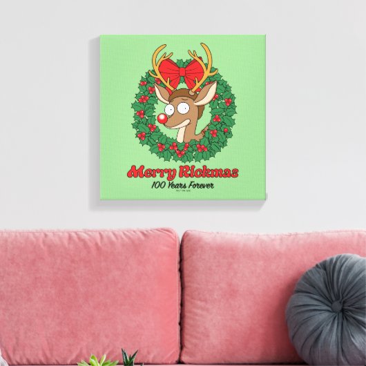 Rick and Morty | Reindeer Morty Merry Rickmas Canvas Afdruk (Insitu (Woonkamer))