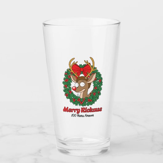 Rick and Morty | Reindeer Morty Merry Rickmas Glas (Voorkant)