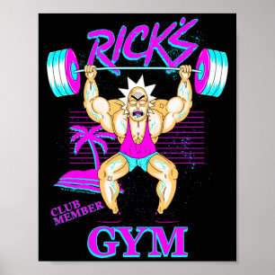 Rick And Morty Ricks Gym Club Lid Poster