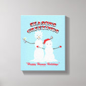 Rick and Morty | Snowmen Season's Greetings Canvas Afdruk (Voorkant)
