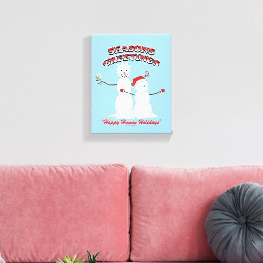 Rick and Morty | Snowmen Season's Greetings Canvas Afdruk (Insitu (Woonkamer))