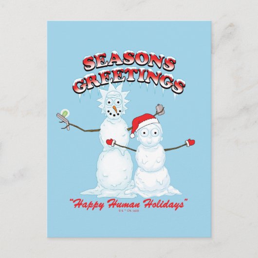 Rick and Morty | Snowmen Season's Greetings Feestdagenkaart (Voorkant)