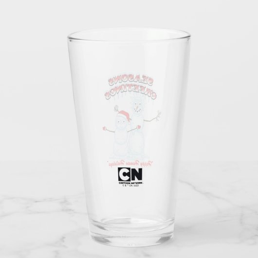 Rick and Morty | Snowmen Season's Greetings Glas (Achterkant)