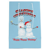 Rick and Morty | Snowmen Season's Greetings Medium Cadeauzakje (Achterkant)