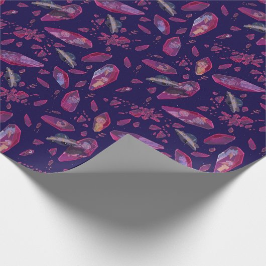 Rick and Morty Time Crystal Pattern Cadeaupapier (Hoek)