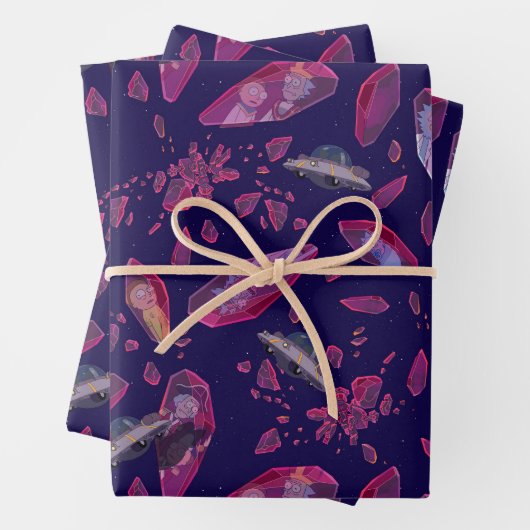 Rick and Morty Time Crystal Pattern Inpakpapier Vel (In situ)