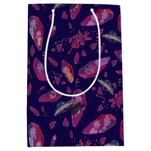 Rick and Morty Time Crystal Pattern Medium Cadeauzakje (Voorkant)