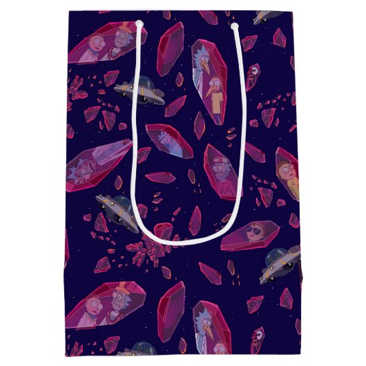 Rick and Morty Time Crystal Pattern Medium Cadeauzakje (Achterkant)