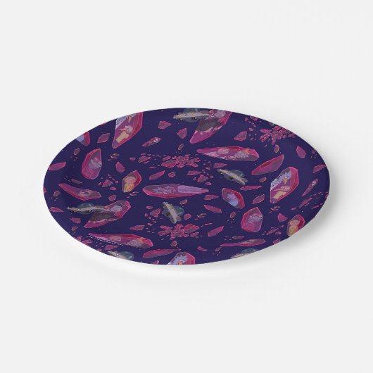 Rick and Morty Time Crystal Pattern Papieren Bordje (Gekanteld)