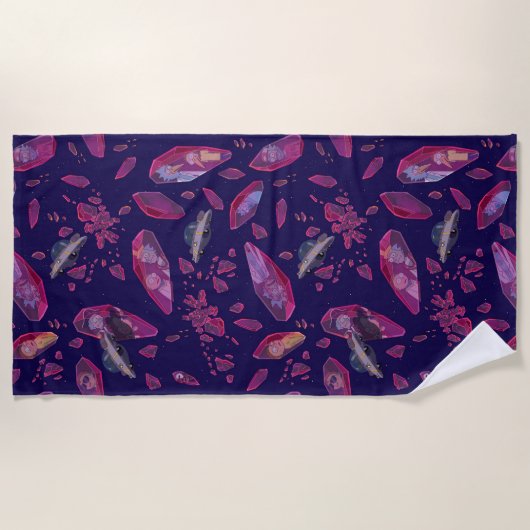 Rick and Morty Time Crystal Pattern Strandlaken (Voorkant)