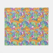 Rick Apocalypse Party Alien Pattern Fleece Deken (Voorkant (Horizontaal))