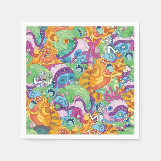 Rick Apocalypse Party Alien Pattern Servet (Voorkant)