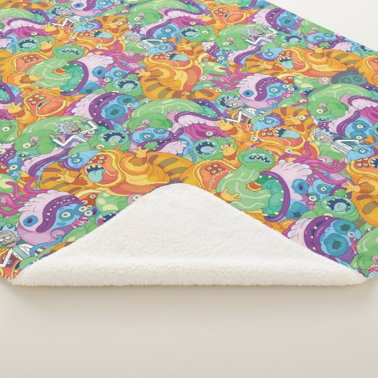 Rick Apocalypse Party Alien Pattern Sherpa Deken (3/4)