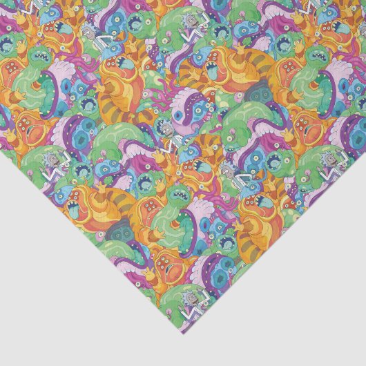 Rick Apocalypse Party Alien Pattern Tissuepapier (Detail)