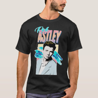 Rick Astley 80s esthetisch eerbetoon ontwerp T-shirt