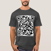 Rick Astley geeft je nooit QR-code op T-shirt (Voorkant)