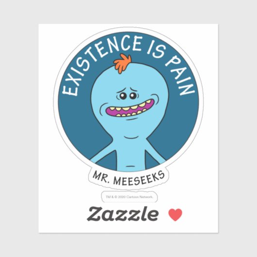 RICK EN MORTY™ | Aanwezigheid is pijn Sticker (Vel)