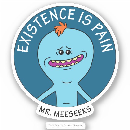 RICK EN MORTY™ | Aanwezigheid is pijn Sticker (Voorkant)