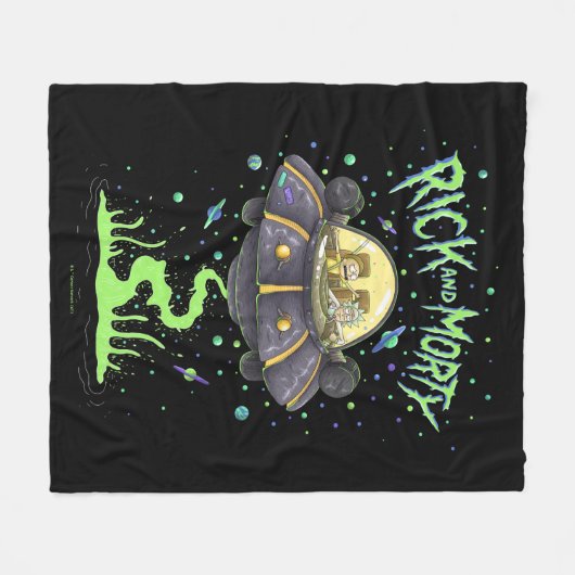 RICK EN MORTY™ | Afbeelding van de ruimtevlucht Fleece Deken (Voorkant (Horizontaal))