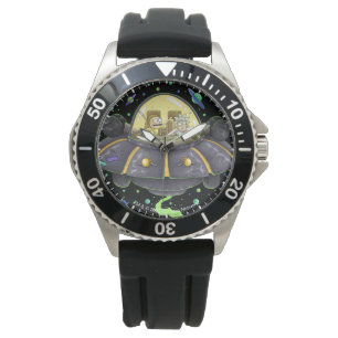 RICK EN MORTY™   Afbeelding van de ruimtevlucht Horloge