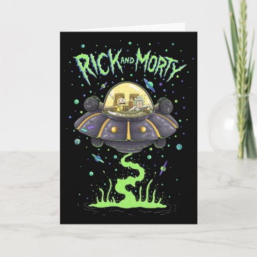 RICK EN MORTY™ | Afbeelding van de ruimtevlucht Kaart (Voorkant)