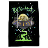RICK EN MORTY™ | Afbeelding van de ruimtevlucht Medium Cadeauzakje (Achterkant)