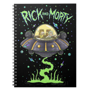 RICK EN MORTY™   Afbeelding van de ruimtevlucht Notitieboek