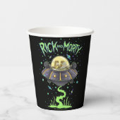 RICK EN MORTY™ | Afbeelding van de ruimtevlucht Papieren Bekers (Achterkant)