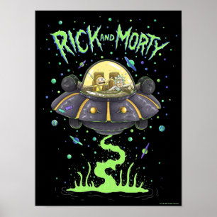 RICK EN MORTY™ Afbeelding van de ruimtevlucht Poster