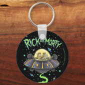RICK EN MORTY™ | Afbeelding van de ruimtevlucht Sleutelhanger (Voorkant)