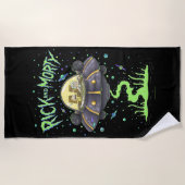 RICK EN MORTY™ | Afbeelding van de ruimtevlucht Strandlaken (Voorkant)