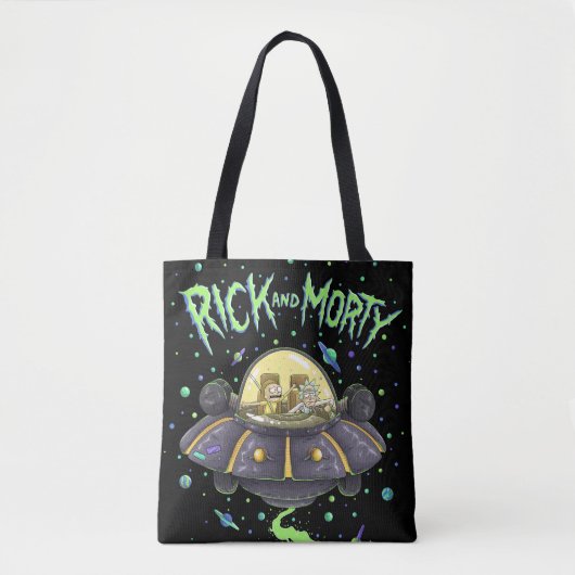 RICK EN MORTY™ | Afbeelding van de ruimtevlucht Tote Bag (Voorkant)