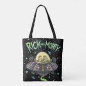 RICK EN MORTY™ | Afbeelding van de ruimtevlucht Tote Bag (Achterkant)