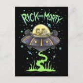 RICK EN MORTY™ | Afbeelding van de ruimtevlucht Uitnodiging Briefkaart (Voorkant)