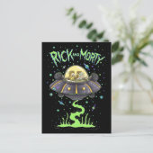 RICK EN MORTY™ | Afbeelding van de ruimtevlucht Uitnodiging Briefkaart (Staand voorkant)