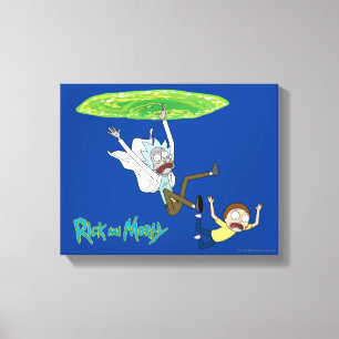 RICK EN MORTY™ Afschaffing portaal Canvas Afdruk
