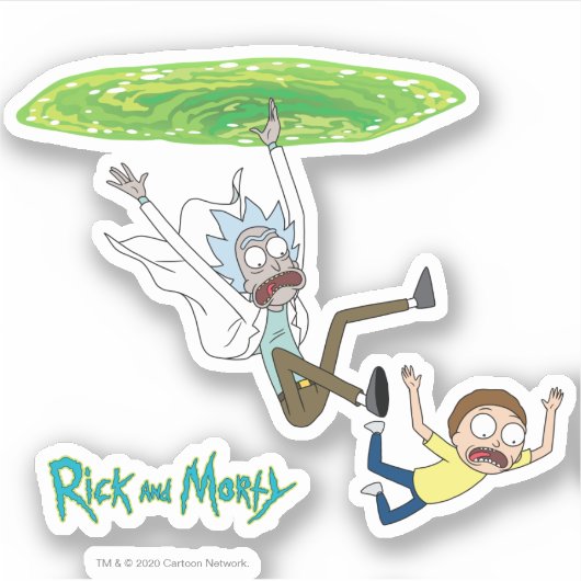 RICK EN MORTY™ | Afschaffing portaal Sticker (Voorkant)
