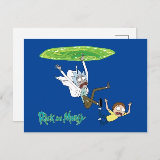 RICK EN MORTY™ | Afschaffing portaal Uitnodiging Briefkaart (Voorkant / Achterkant)