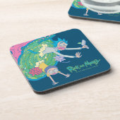 RICK EN MORTY™ | Afvallen van geïnfecteerd portaal Bier Onderzetter (Linkerzijde)