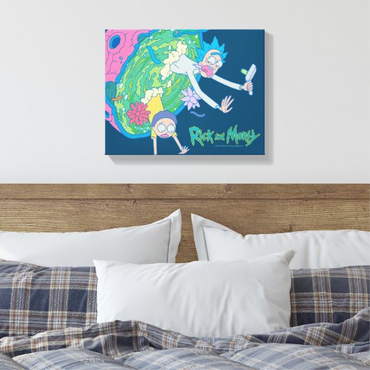 RICK EN MORTY™ | Afvallen van geïnfecteerd portaal Canvas Afdruk (Insitu (Slaapkamer))
