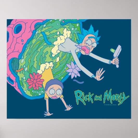 RICK EN MORTY™ | Afvallen van geïnfecteerd portaal Poster (Voorkant)