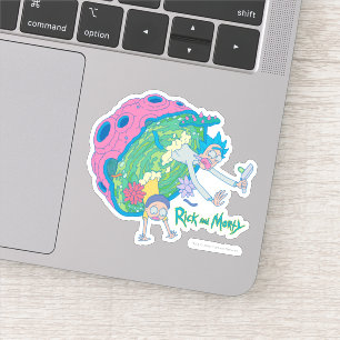 RICK EN MORTY™   Afvallen van geïnfecteerd portaal Sticker