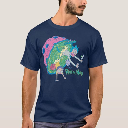 RICK EN MORTY™ | Afvallen van geïnfecteerd portaal T-shirt (Voorkant)