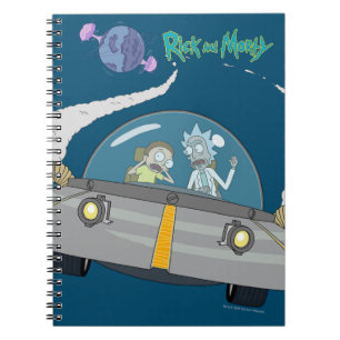 RICK EN MORTY™  Afvliegen in ruimteschip Notitieboek