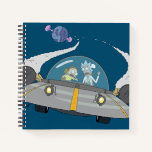 RICK EN MORTY™  Afvliegen in ruimteschip Notitieboek